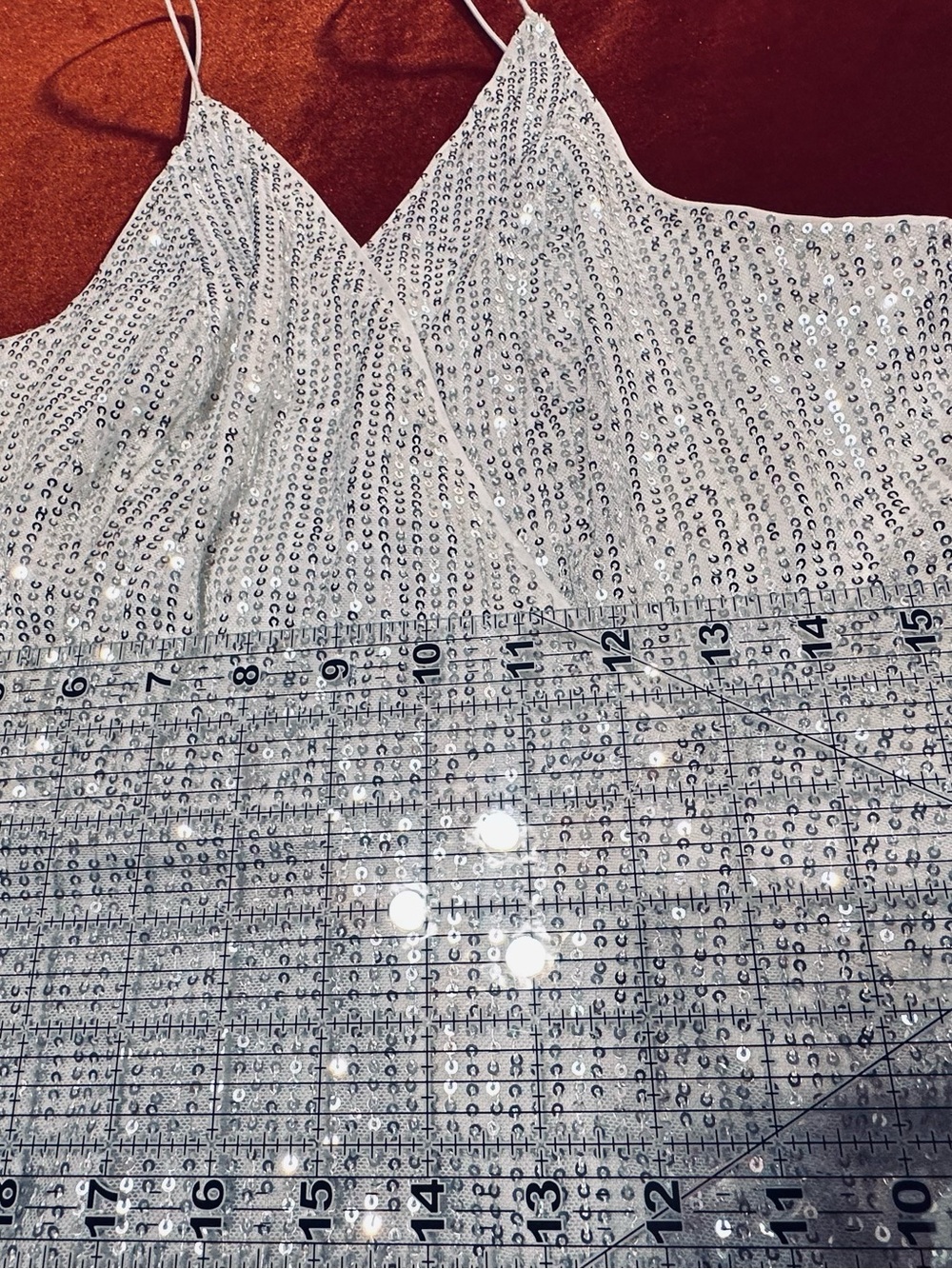 SHEIN Curve 0XL White Silver Sequin Romper Wrap V Neck Party Cocktail Plus Size